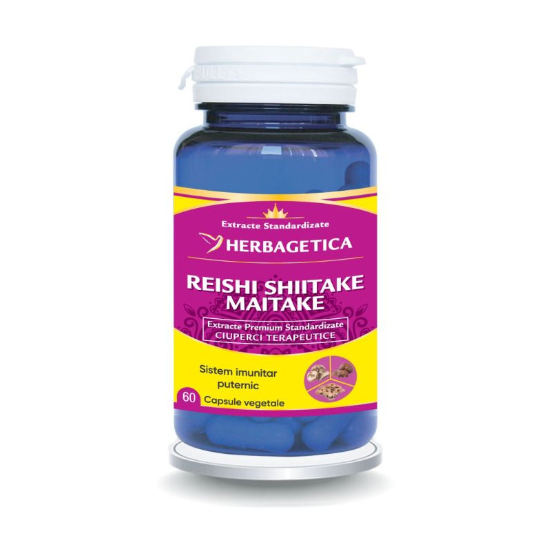 Herbagetica Reishi Shiitake Maitake 60 Capsule