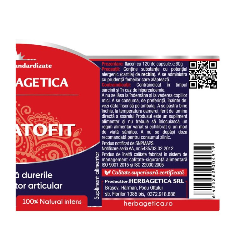 Herbagetica Reumatofit 120 Capsule