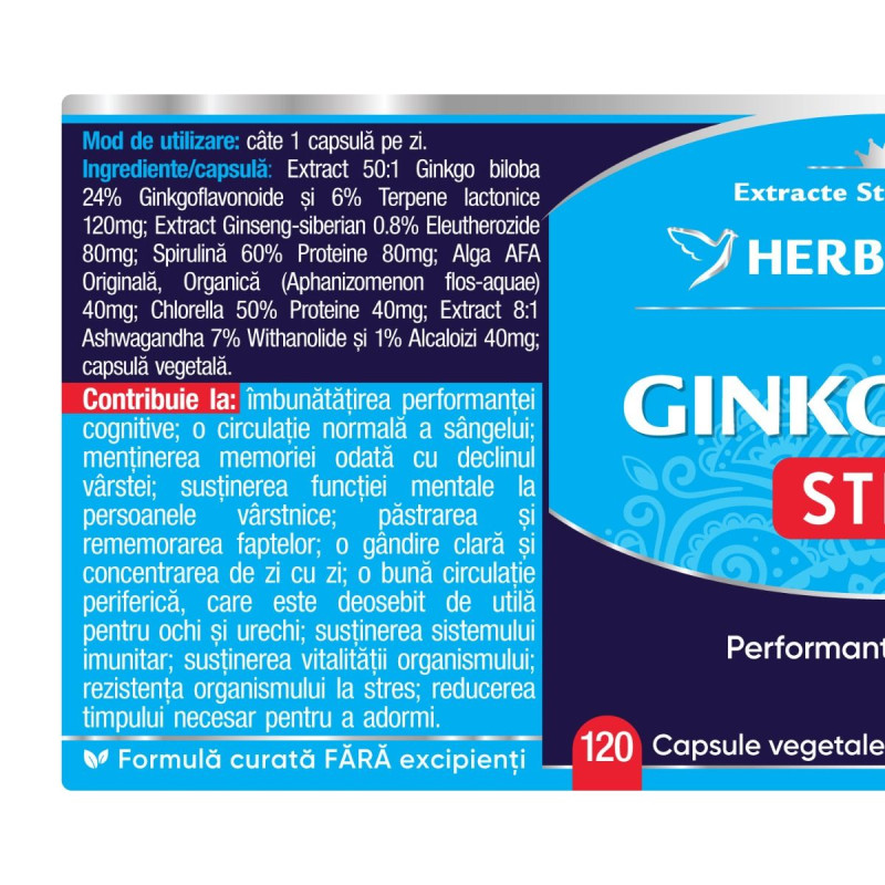 Herbagetica Ginkgo120 STEM – 120 capsule