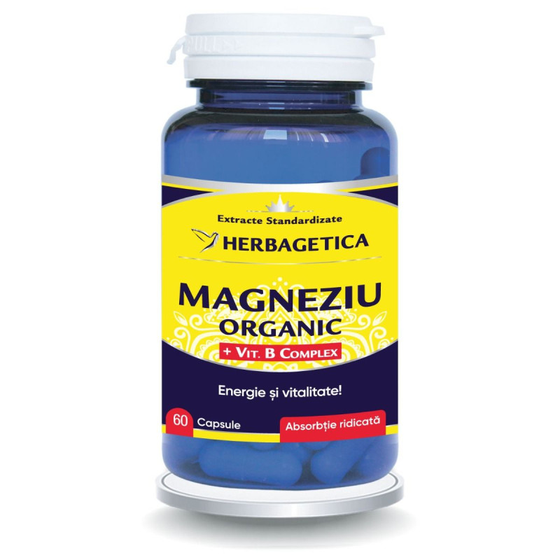 Herbagetica Magneziu Organic – 60 capsule