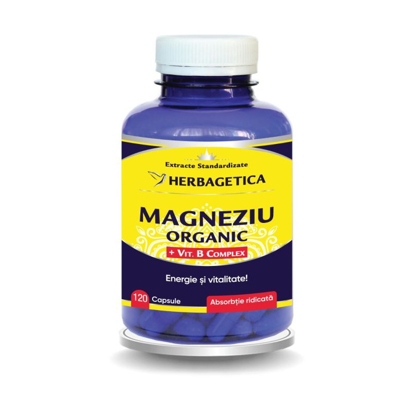 Herbagetica Magneziu Organic – 120 capsule