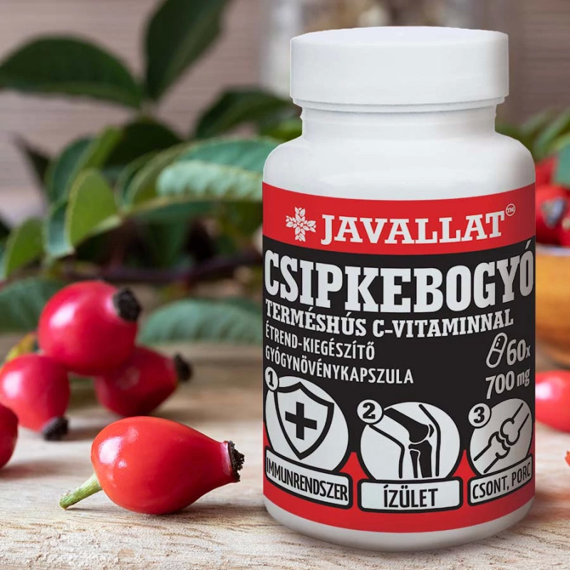 Javallat Capsule cu Fructe de Măceș și Vitamina C (60 buc)
