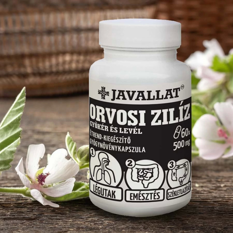Javallat Orvosi Zilíz (Fehér Mályva) Kapszula (60 db)