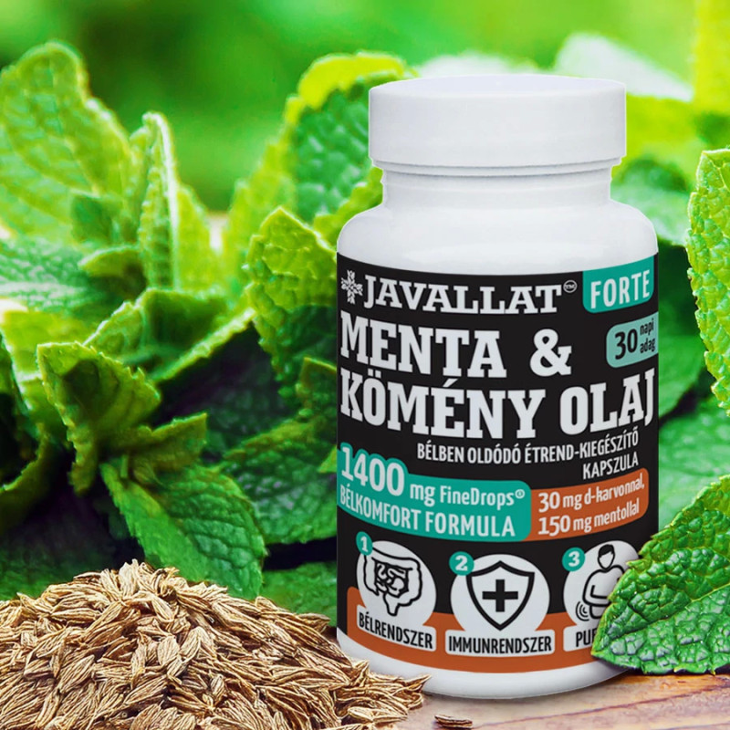 JAVALLAT® Capsule cu Ulei de Mentă și Chimen Forte (60 buc)