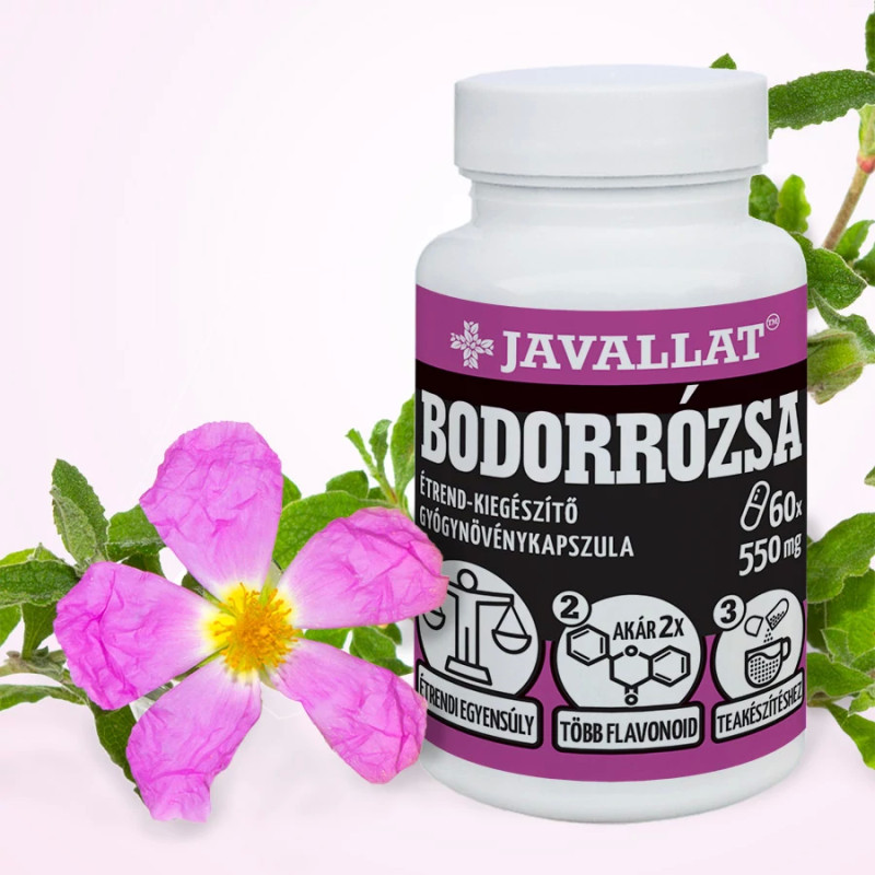 Javallat Capsule cu Trandafir de Stâncă (Bodorrózsa) (60 buc)