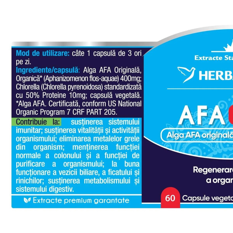 Herbagetica AFA Stem – 60 capsule