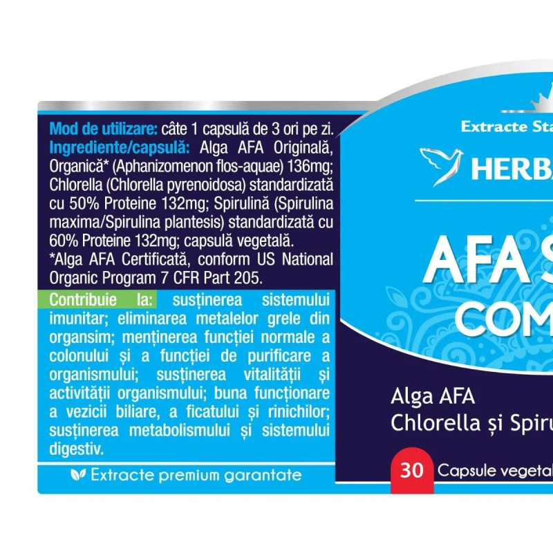Herbagetica AFA Stem Complex – 30 capsule