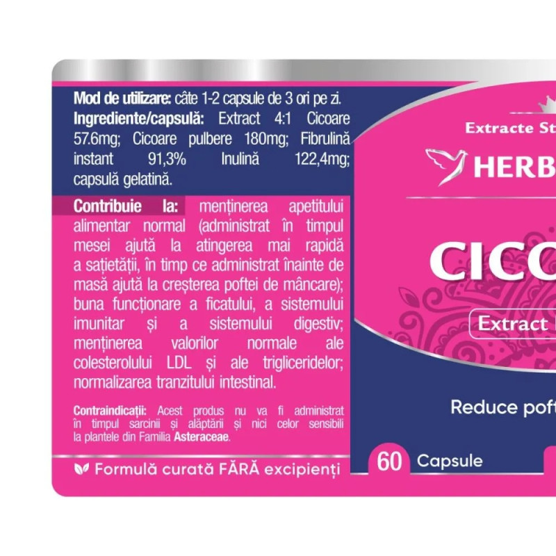 Herbagetica Cikória kivonat – 60 kapszula