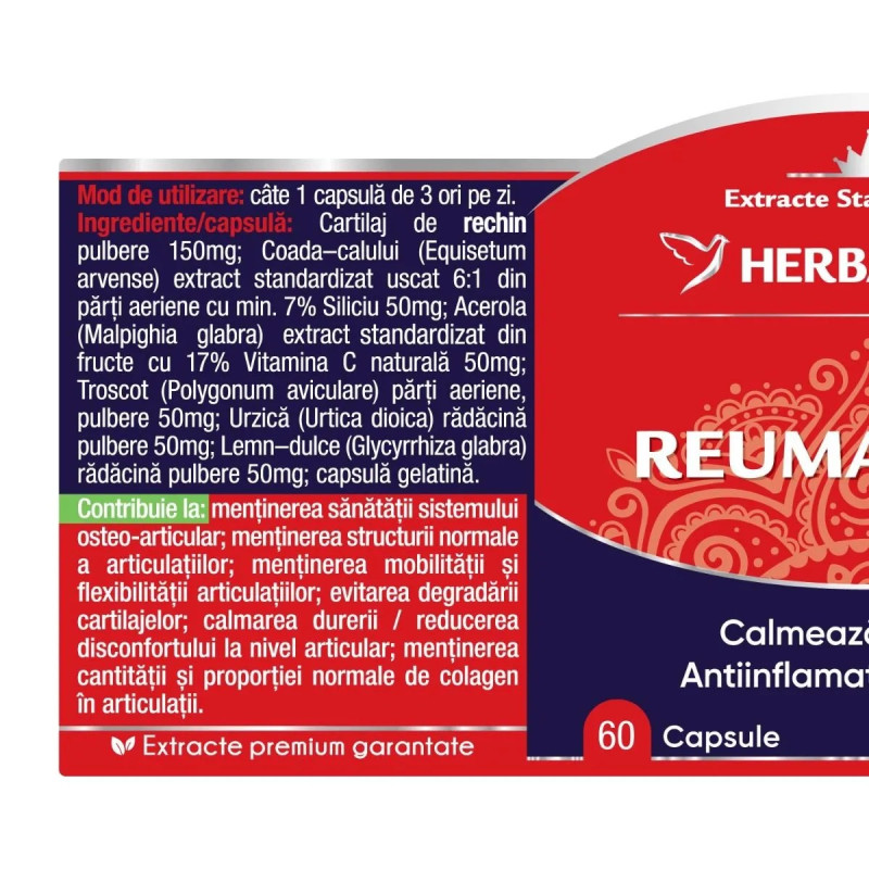 Herbagetica Reumatofit 60 kapszula