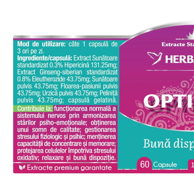 Herbagetica Optimist+ 60 kapszula