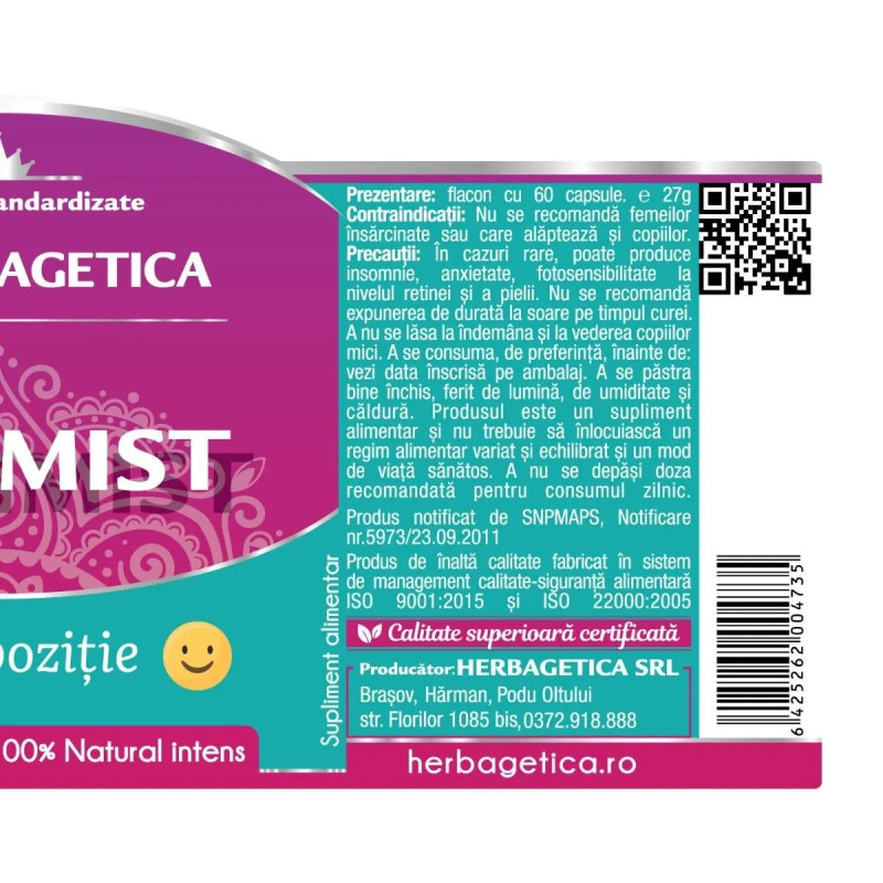 Herbagetica Optimist+ 60 kapszula