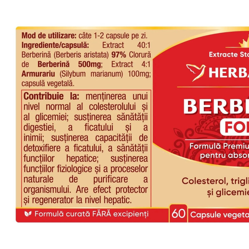 Herbagetica Berberina Forte – 30 capsule