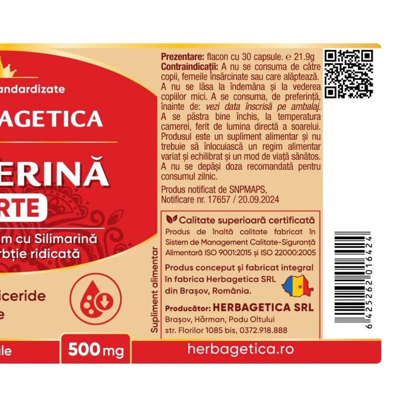 Herbagetica Berberina Forte – 30 capsule