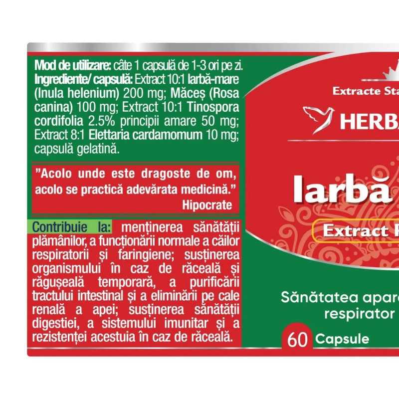 Herbagetica Iarba Mare, 60 capsule