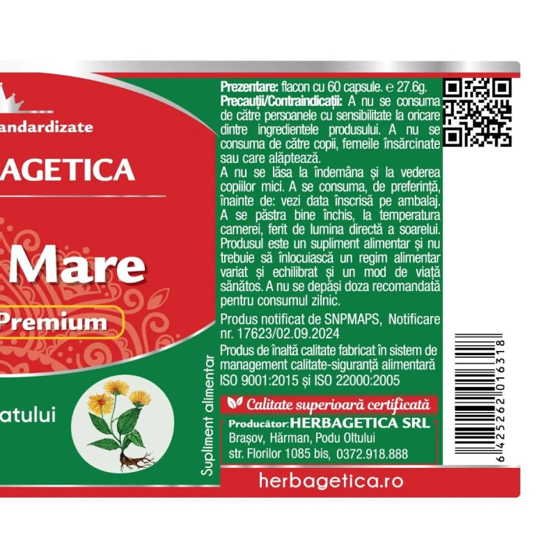Herbagetica Iarba Mare, 60 capsule