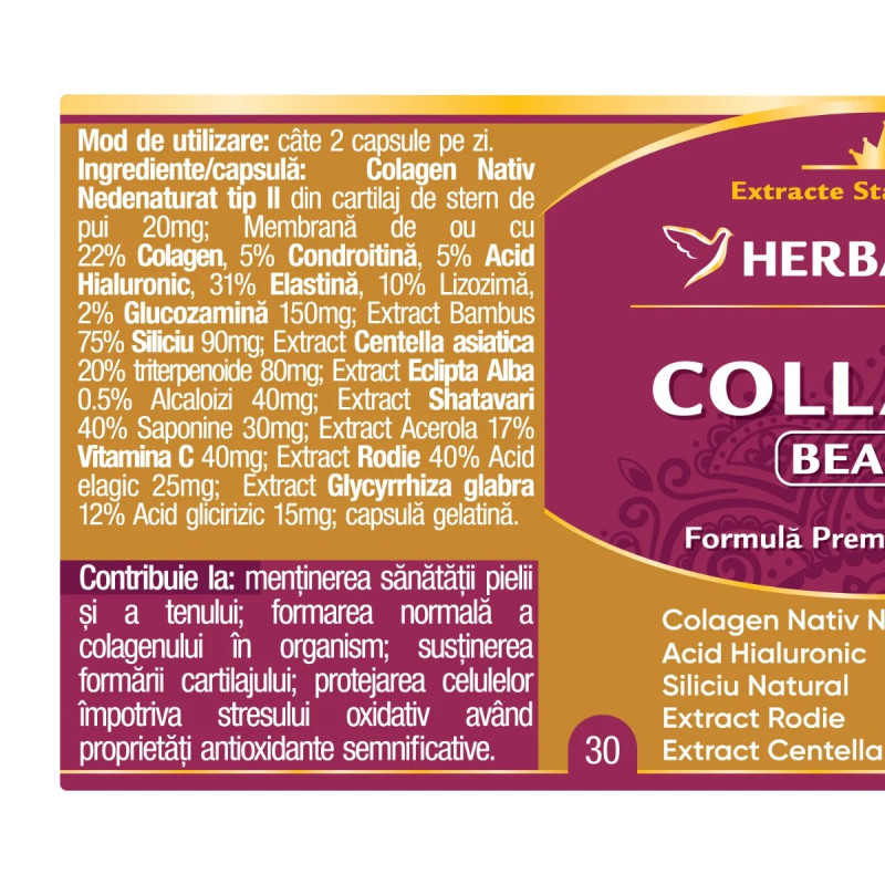 Herbagetica Collagen Beauty, 60 kapszula