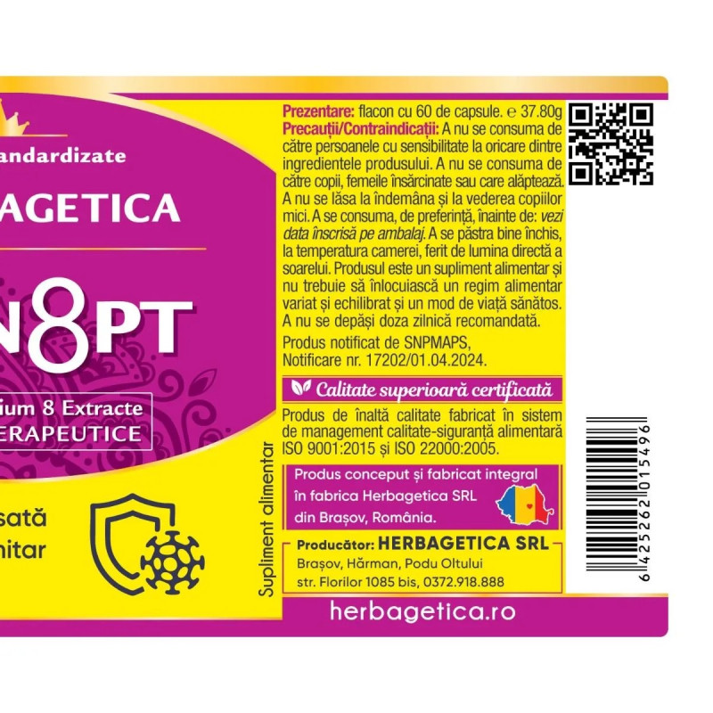 Herbagetica Imunopt, 60 kapszula