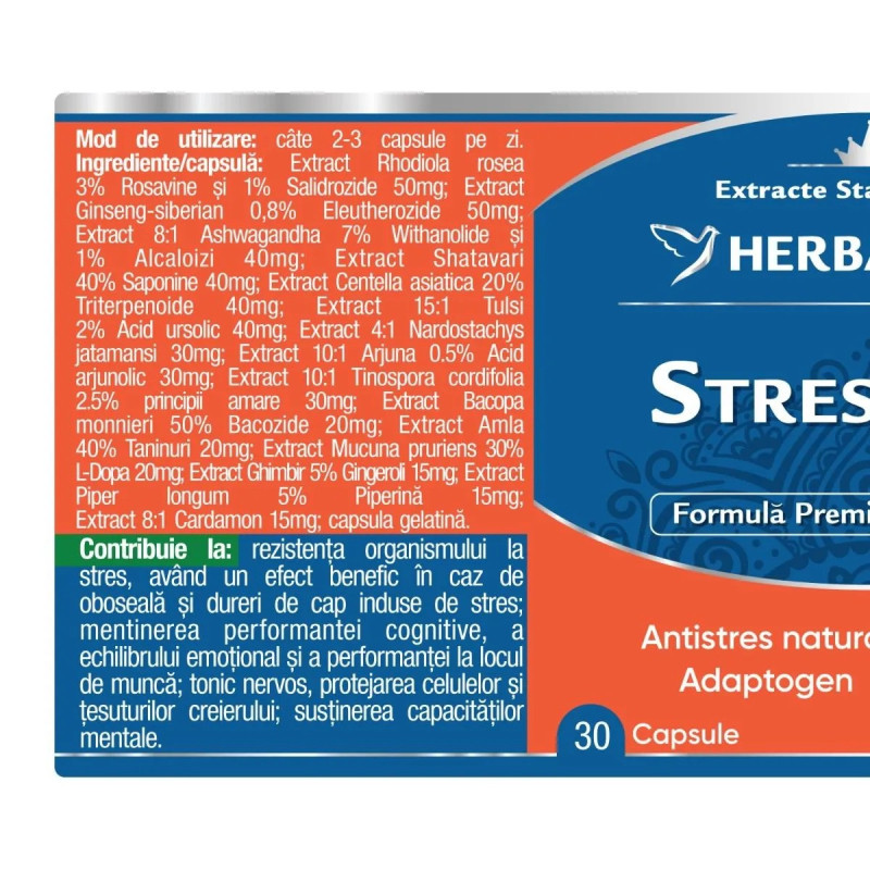 Herbagetica StressOff, 30 kapszula