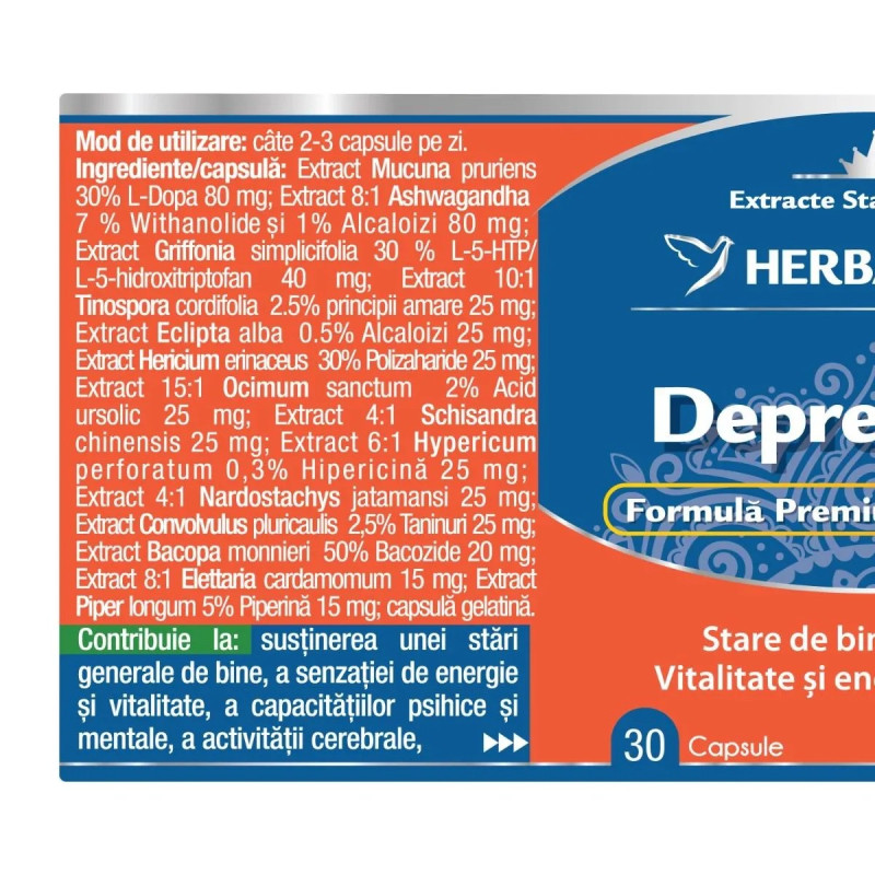 Herbagetica DepressLift, 30 kapszula
