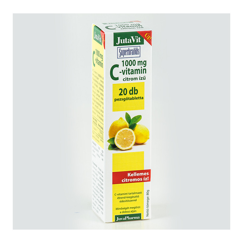 JUTAVITA VITAMINA C 1000MG EFERVESCENTA| CU GUST DE LAMAIE 20BUC/CUT
