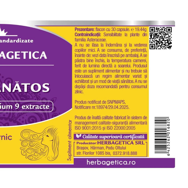 Herbagetica Egészséges Haj, 60 kapszula