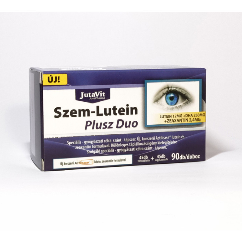 Luteină-Ochi Plus Duo 12 mg Luteină+250 mg DHA+2 4 mg ZEAXANTINĂ 45 de tablete filmate+45 de capsule moi