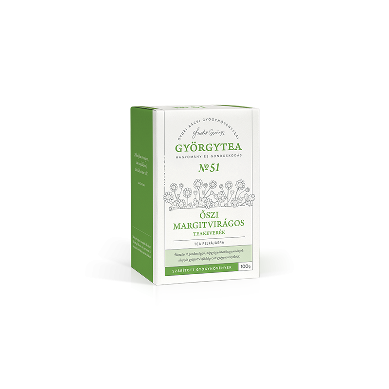 Györgytea Nr.51. Őszi margitvirágos teakeverék 50g (Tea fejfájásra)