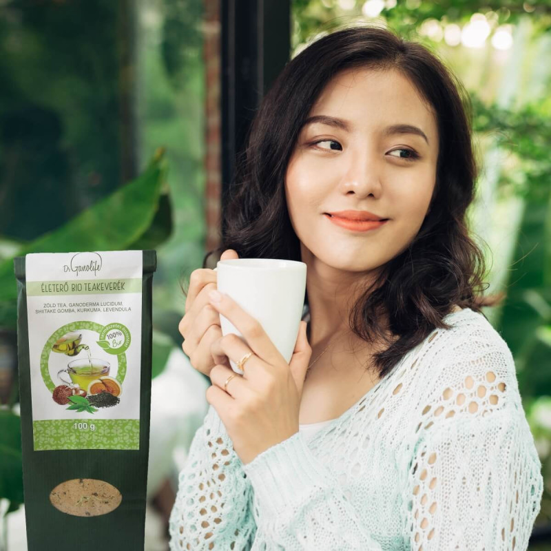 Dr Ganolife - Amestec de ceai BIO Vitality cu Ganoderma si Shiitake 100g