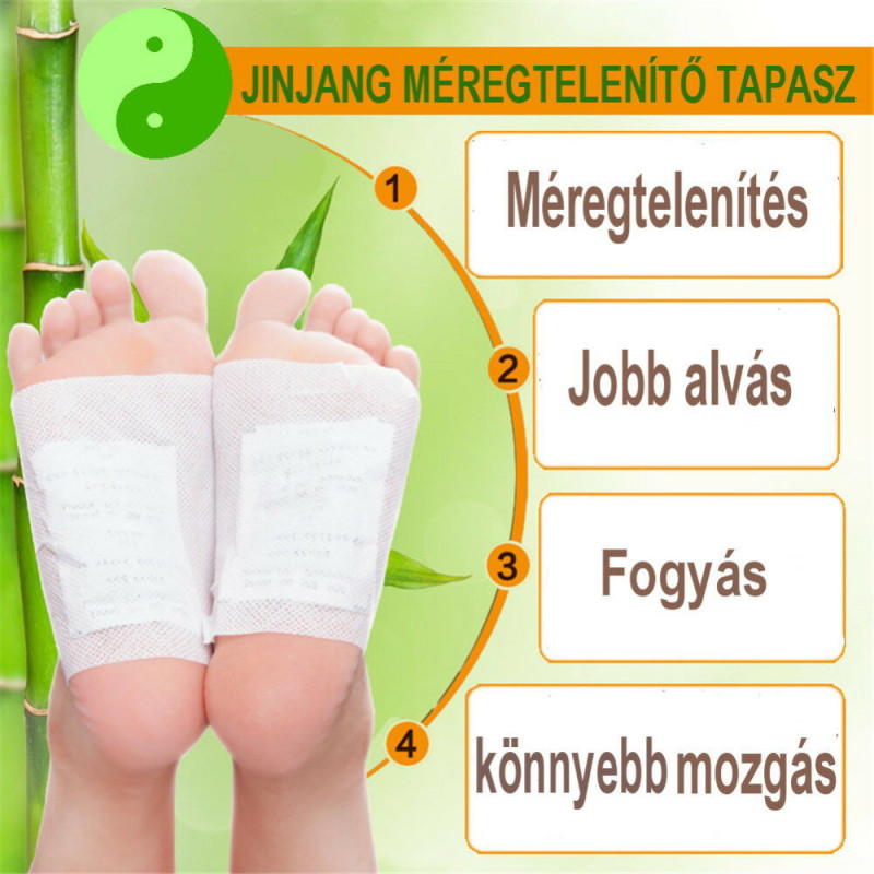 MÉREGTELENÍTŐ TALPTAPASZ KINOKI 10 db/csomag