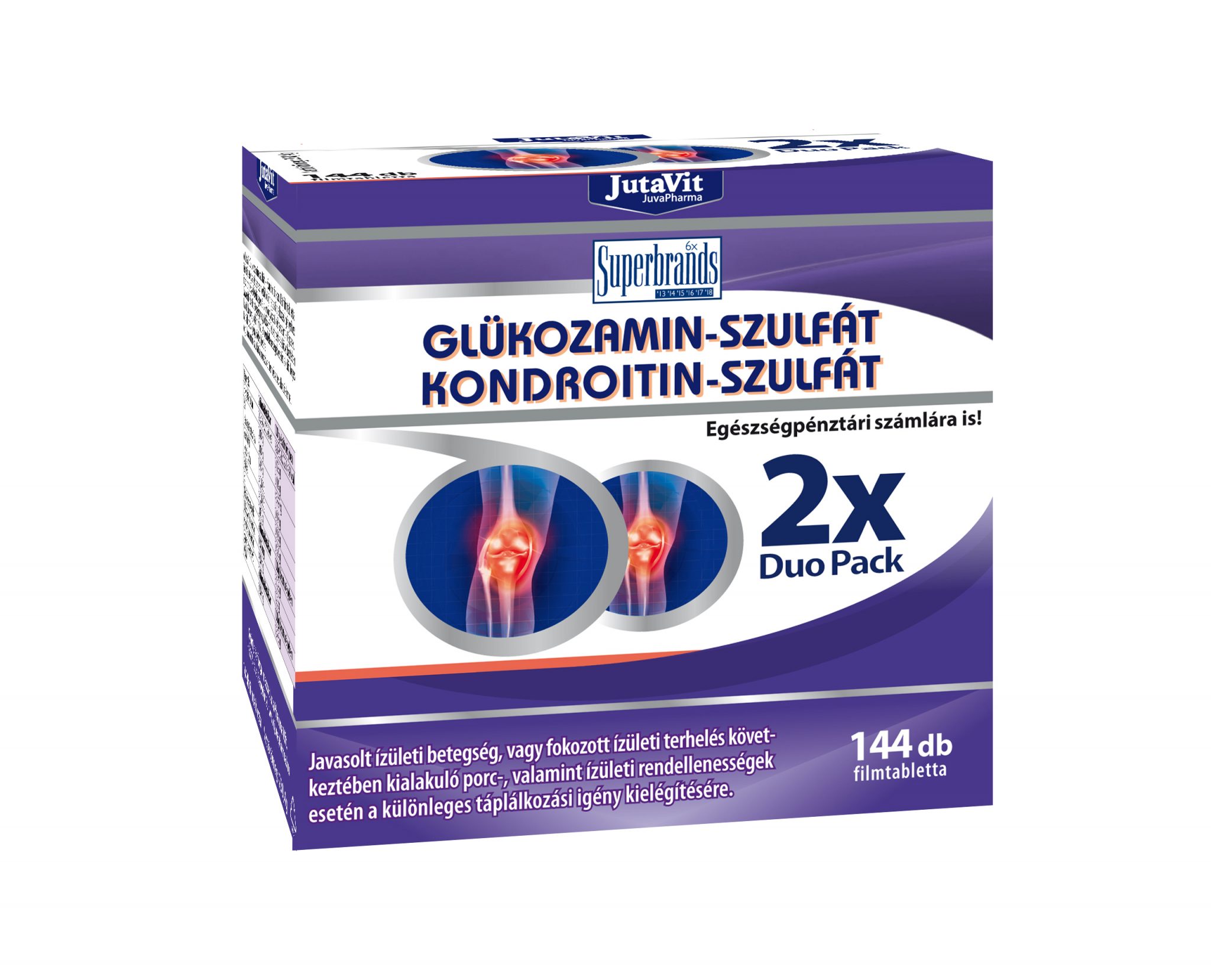 JutaVit Glükozamin + Kondroitin + Kollagén + MSM + D+C filmtabletta – 60db
